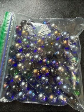 Iridescent‎ Black & Blue Marbles